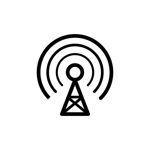 塔楼信号图标扁平矢量模板设计图片下载
