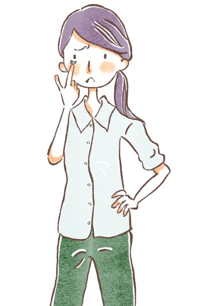 隐形眼镜的视觉，可爱的女人用手戴眼镜图片下载