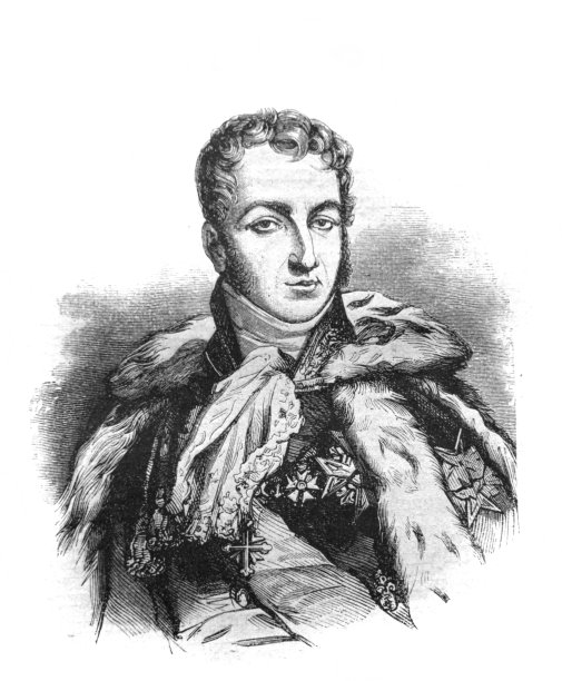 法国政治家-极端保皇派，在旧书《最新历史随笔》中，由I.I.格里戈罗维奇著，1883年，圣彼得堡图片下载