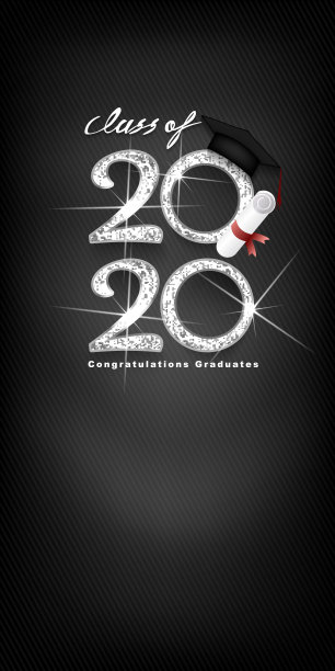 2020级矢量文字为毕业银牌设计，庆祝活动，t恤，派对，高中或大学毕业生。问候、请帖的文字图片下载