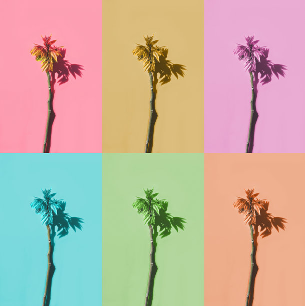 热带植物的背景。图片下载