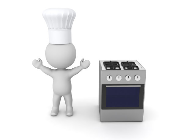 3D厨师旁边的炉子图片下载