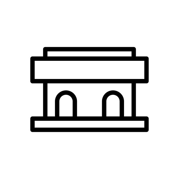 法院图标平面矢量模板设计流行图片下载