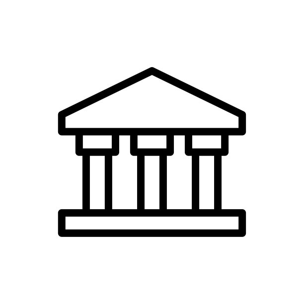 法院图标平面矢量模板设计流行图片下载