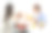 千禧一代家庭在厨房共进早餐素材图片