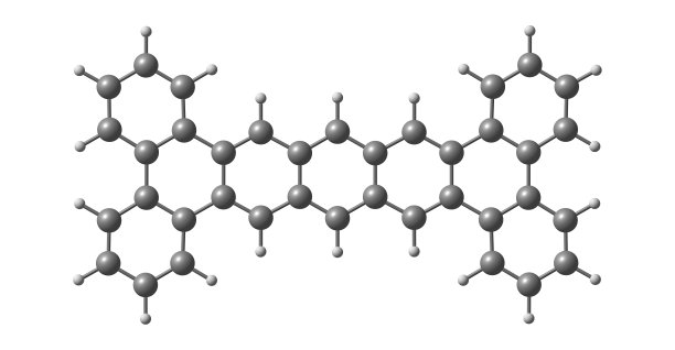 四苯并五苯分子结构孤立于白色图片下载