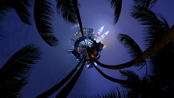 小小行星效应中的吉隆坡天际线图片下载