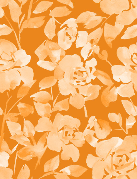 花卉无缝图案制成的水彩玫瑰。素材图片