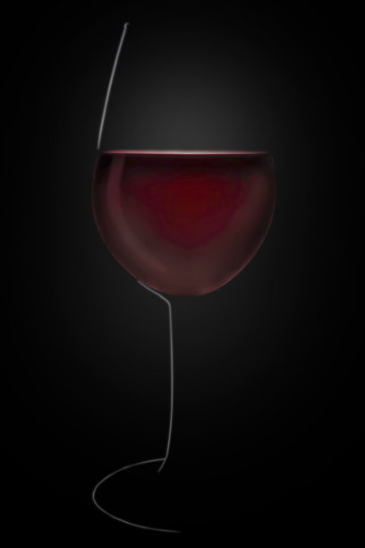 程式化的红酒滴在黑色的背景图片下载