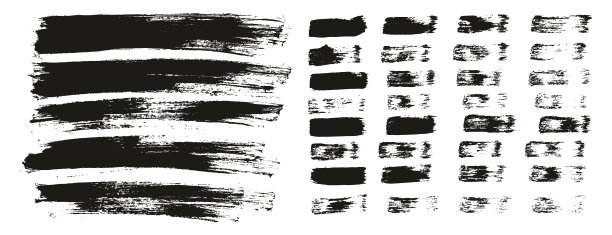 平面油漆刷细线和背景混合高细节抽象矢量线背景混合集图片下载