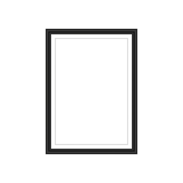 真实的黑色框架孤立在灰色背景。非常适合你的演讲。矢量插图。图片下载