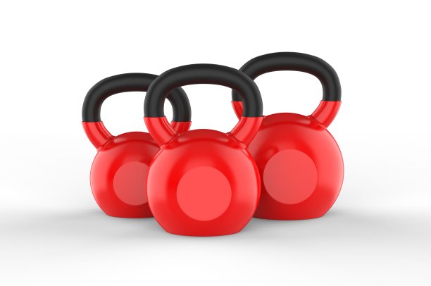 空白茶壶钟重量为品牌。3d渲染插图。图片下载