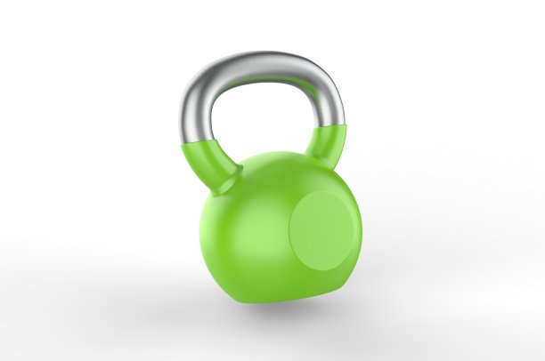 空白茶壶钟重量为品牌。3d渲染插图。图片下载