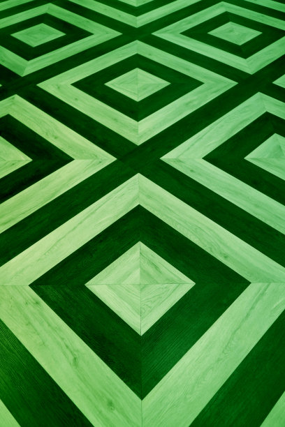 垂直形象的深绿色几何图案木地板图片下载
