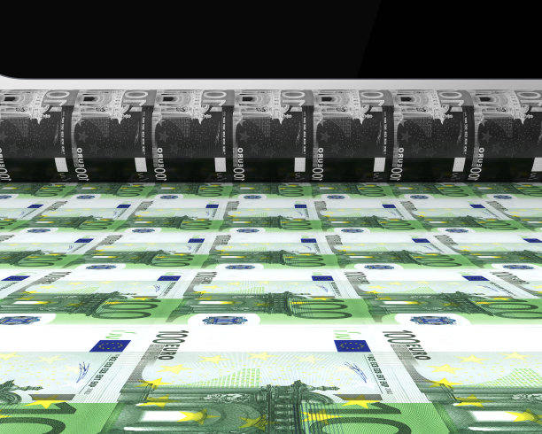 钞票印制100欧元纸币图片下载