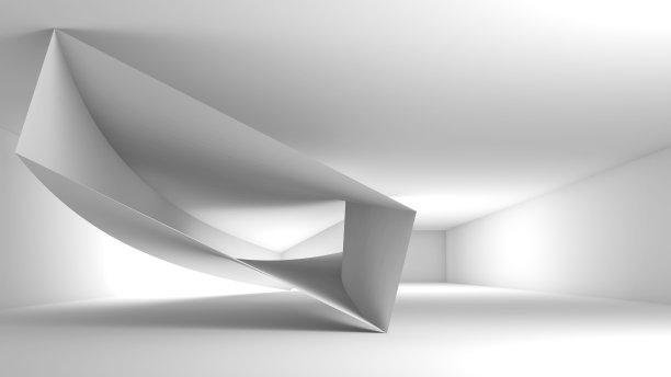 抽象的白色背景与现代装置图片下载