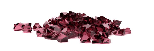 白色背景上的紫水晶组3D渲染图片下载