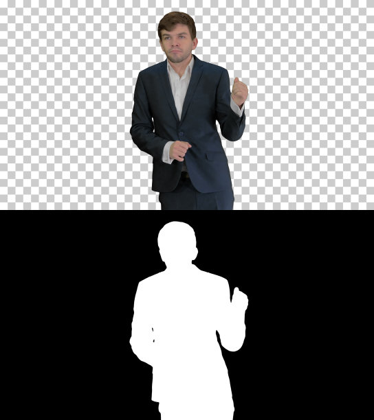 西装革面的傲慢商人，阿尔法频道图片下载