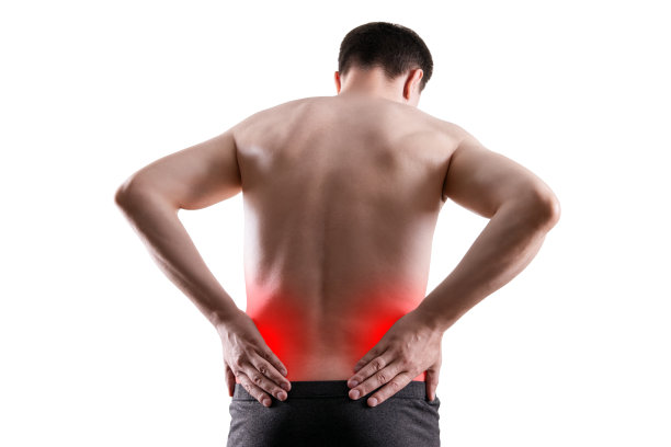 肾结石，疼痛在男性身体上孤立的白色背景，慢性泌尿系统疾病的概念图片下载