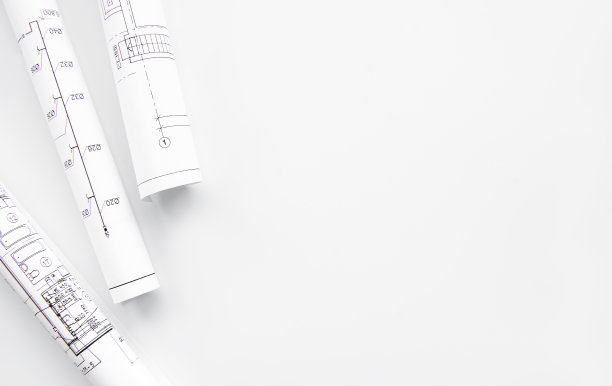 建筑师工作场所俯视图图片下载