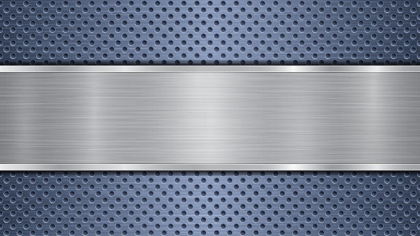 金属背景与孔和抛光板图片下载