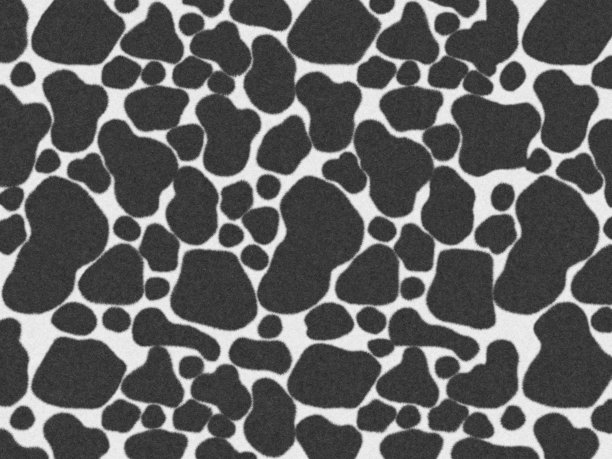 黑白奶牛的印花迷彩纹理，地毯上动物的皮肤图案或背景，黑白奶牛的牛奶主题，看起来光滑、蓬松、柔软，是时尚服装纺织品狩猎的概念。图片下载