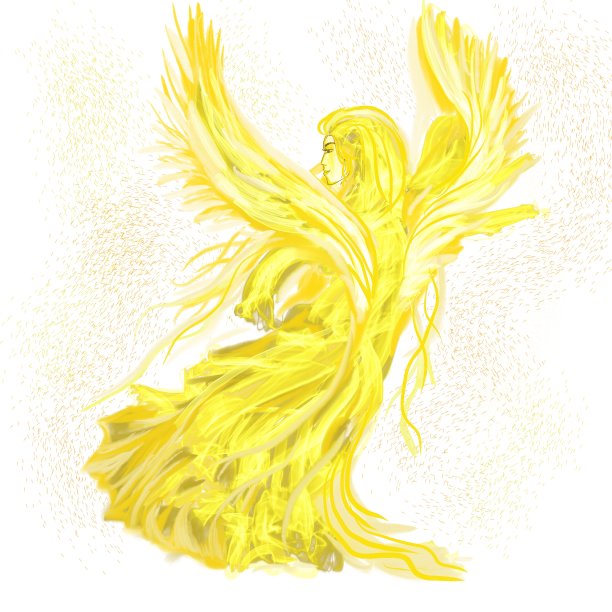黄色的自由女人，女性身体火的主题图片下载