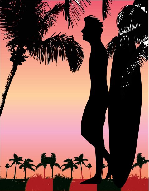 太平洋冲浪者矢量图形设计图片下载