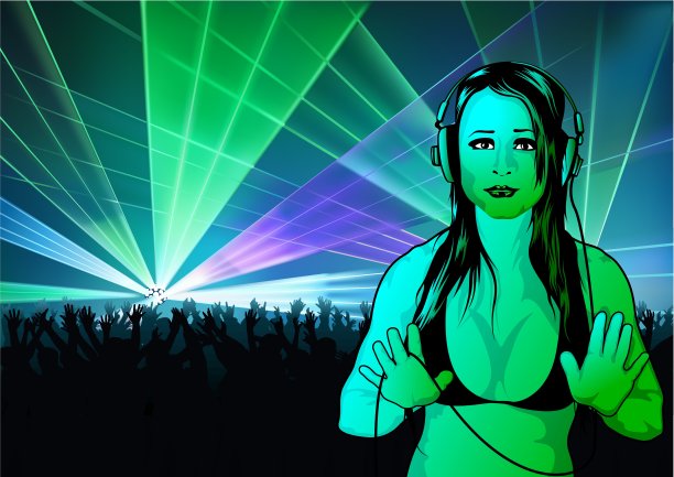 女孩DJ壁纸图片下载