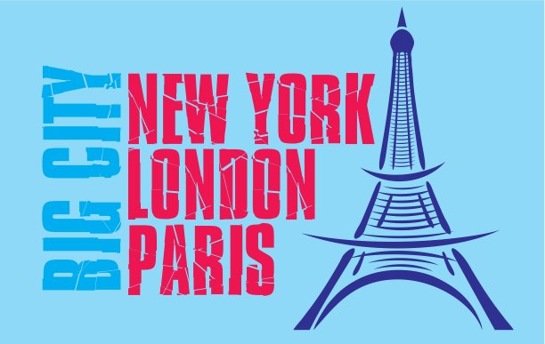 巴黎埃菲尔铁塔矢量艺术图片下载