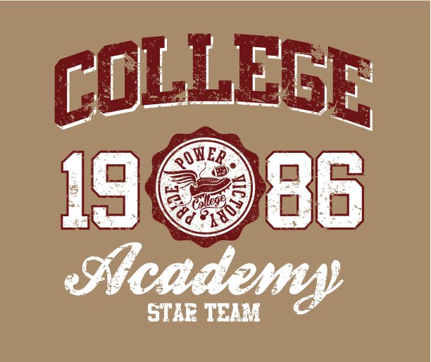 美国大学体育矢量艺术图片下载