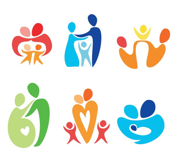 幸福家庭图标集图片下载