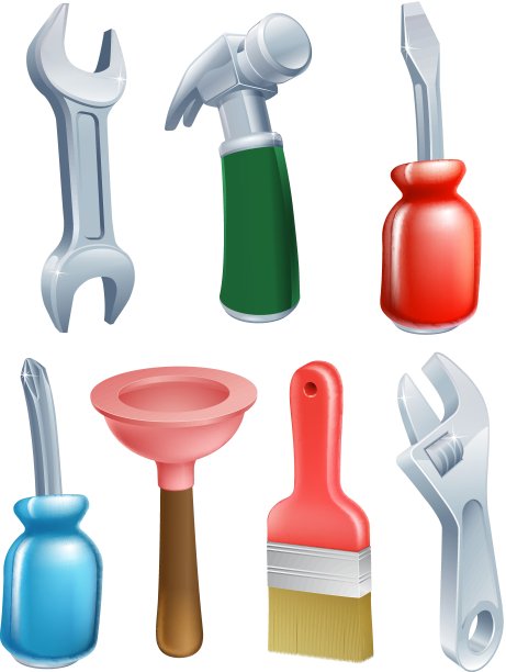 卡通工具图标集图片下载