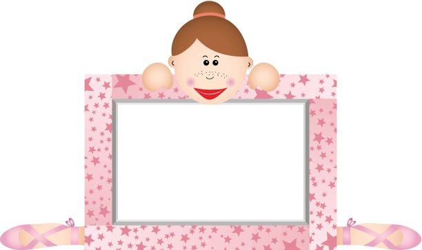 可爱的芭蕾舞者与银行标签图片下载