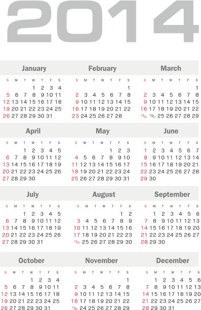 2014年日历图片下载