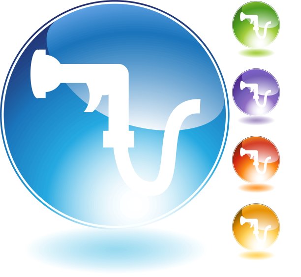 花园水管水晶图标图片下载