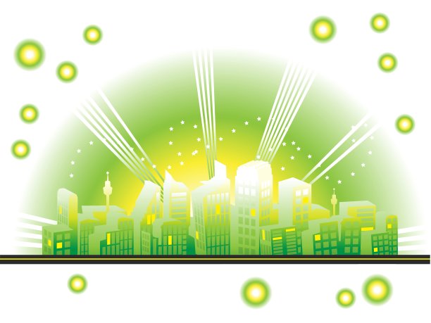 城市景观，房屋剪影图片下载