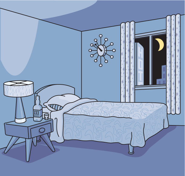 复古酒店房间与古董设备图片下载