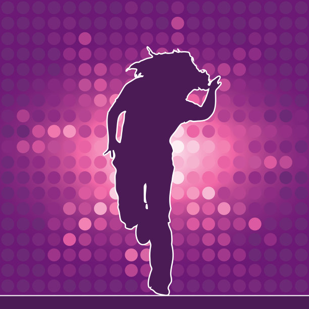 跳舞的剪影,嘻哈图片下载