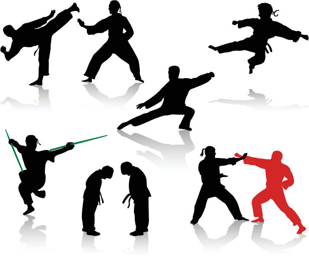 空手道轮廓图片下载