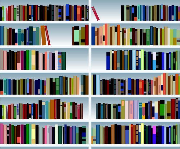 向量书架图片下载