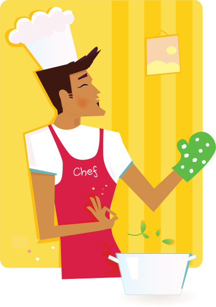 厨房里的男人图片下载