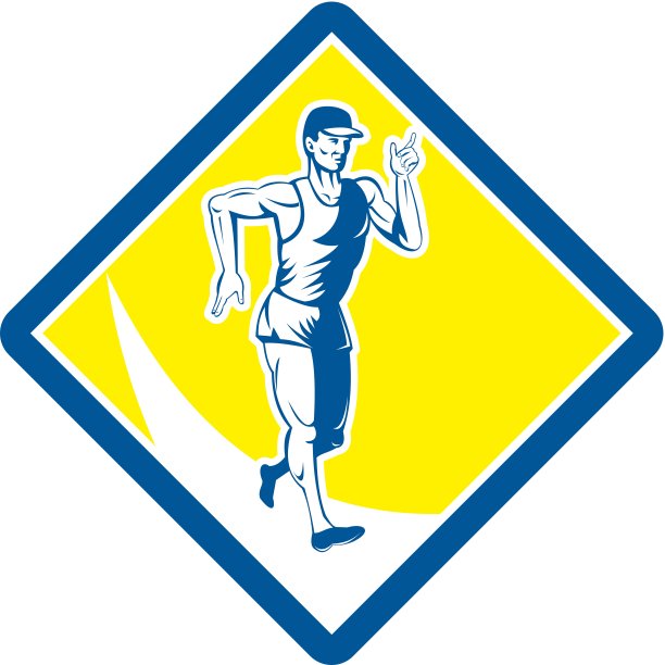 复古竞走马拉松图片下载