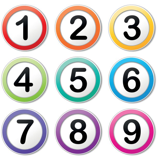 矢量图标编号图片下载