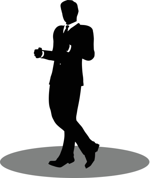 商人站立的剪影图片下载