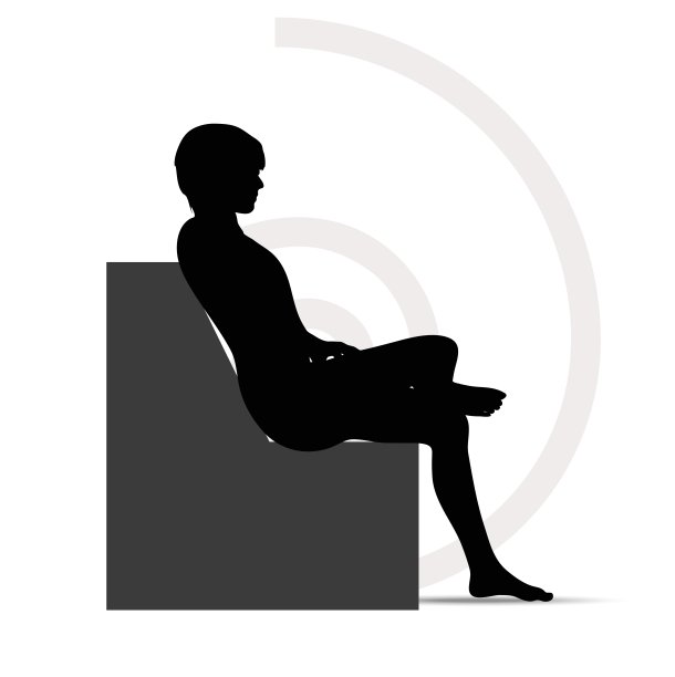 沙发上的男人剪影图片下载