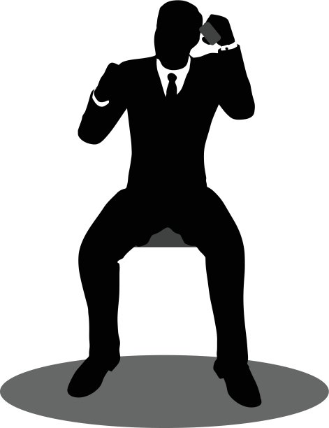 商务人士坐在电话旁剪影图片下载