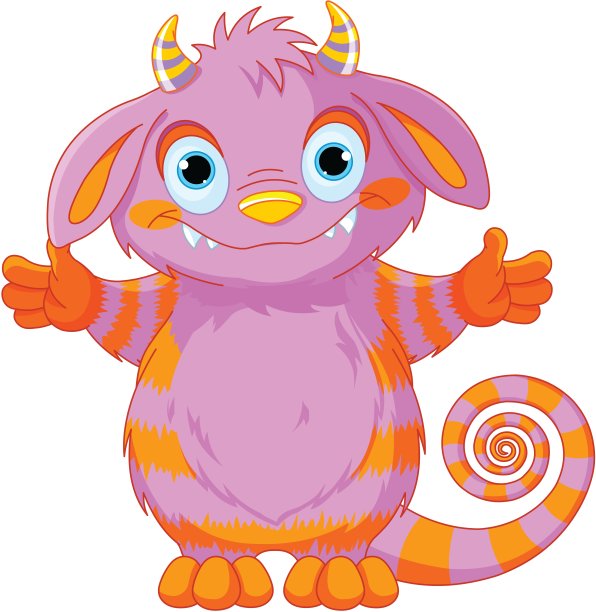 条纹的怪物图片下载