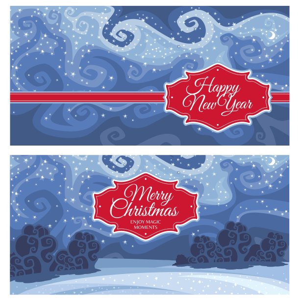 圣诞卡和新年贺卡图片下载