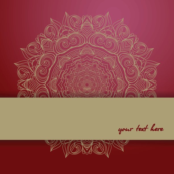 圈蕾丝手绘装饰卡图片下载